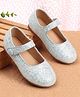 Babyoye Velcro Closure Ballerina with Glitter Print - Blue