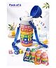ADKD Kids Educational Water Bottle with Rotating Number & Math Blocks | Leakproof Sipper Bottle with Straw & Carry Strap | BPA Free Learning Bottle for Toddlers & School Kids ( Pack of 1,Random Color)