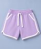 Zero Sinker Knit Above Knee Length Solid Shorts - Lilac