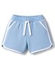 Zero Sinker Knit Above Knee Length Solid Shorts - Blue