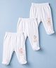 Zero Sinker Knit Animal Printed Bootie Leggings Pack Of 3 - White