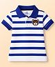 Doodle Poodle Cotton Knit Polo T-Shirt Half Sleeves Printed White 0-3 Months