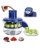 ADKD Electric Mini Food Chopper with One-Touch Operation | Portable USB Rechargeable Vegetable & Fruit Cutter | Multi-Purpose Kitchen Grinder (Blue)
