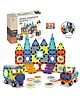 Sanjary 71 Pieces Magic Magnetic Building Blocks Set, STEM Educational Construction Tiles with Vehicles, Creative Learning Toy for Kids Gift color design may vary
