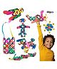Sanjary Rainbow Creative Building Puzzle Toy Set 48 Pieces, DIY Educational Construction Kit for Kids Learning Shapes Colors STEM Fun color design may vary