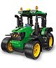 Sanjary Green Farm Tractor Building Blocks Set for Kids Construction Toy Educational STEM Vehicle Model Kit with Big Wheels and Lights color design may vary