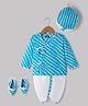 Exclusive From Jaipur Cotton Woven Full Sleeves Leheriya Printed Dhoti Kurta Set - Light Blue