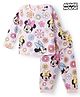 Babyhug Disney Single Jersey Knit Full Sleeves Co-Ord T-Shirt &  Pyjama Night Suit With Minnie Mouse Graphics - Multicolor