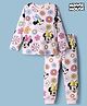 Babyhug Disney Single Jersey Knit Full Sleeves Co-Ord T-Shirt &  Pyjama Night Suit With Minnie Mouse Graphics - Multicolor