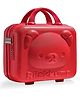 Happile Hard Shell Small Suitcase Cosmetic/Travelling Bag Cute Bear shape Organizer Travel Bag Red Color