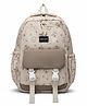 Happile Height 18.1 Inches Korean Fashion Printed Design color Backpack  - Beige