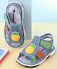 Cute Walk by Babyhug Velcro Closure Sandals with Pineapple Applique - Blue