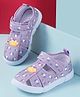Cute Walk by Babyhug Velcro Closure Sandals with Elephant Print - Purple