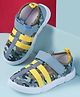 Cute Walk by Babyhug Velcro Closure Sandals with Camouflage Print - Grey