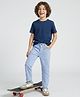 Pine Kids Denim Woven Full Length Solid Color Jeans - Sky Blue