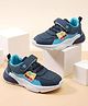 Cute Walk by Babyhug Velcro Closure Sneakers With JCB Applique - Navy Blue