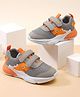 Cute Walk by Babyhug Velcro Closure Sneakers With Animal Patch - Grey