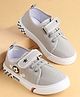 Cute Walk by Babyhug Velcro Closure Casual Shoes with Football Applique - Grey
