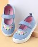 Cute Walk by Babyhug Velcro Closure Casual Shoes with Floral Embroidery - Blue