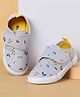 Cute Walk by Babyhug Velcro Closure Casual Shoes with Dog Print - Grey