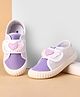 Cute Walk by Babyhug Velcro Closure Casual Shoes With Heart & Wings Applique- Purple