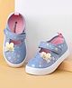 Cute Walk by Babyhug Velcro Closure Casual Shoes with Star Print & Bow Applique - Blue