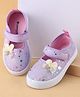 Cute Walk by Babyhug Velcro Closure Casual Shoes with Star Print & Bow Applique - Lavender