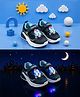 Cute Walk by Babyhug Velcro Closure Sneaker With Space Rocket Applique - Navy Blue