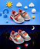 Cute Walk by Babyhug Velcro Closure Sneaker With Fox Applique - Red