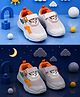 Cute Walk by Babyhug Velcro Closure Sneakers With Fox Applique & LED - Orange