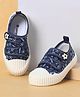 Cute Walk by Babyhug Velcro Closure Casual Shoes with Football Print - Navy Blue