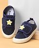 Cute Walk by Babyhug Velcro Closure Casual Shoes With Star Applique - Navy Blue