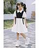 Aww Hunnie Cotton Woven Half Sleeves Colour Blocked - Dress