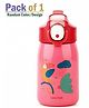 ADKD Kids Cartoon Printed Water Bottle, Leakproof Sipper Bottle for Kids, BPA Free Plastic Drinking Bottle with Flip Cap & Straw, Cute School Water Bottle for Boys & Girls (Pack of 1,Random Color)
