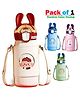 ADKD Kids Cartoon Bunny Stainless Steel Water Bottle with Strap | Leak Proof Insulated Flask for School | Cute Sipper Bottle for Boys & Girls.(Pack of 1,Random Color)