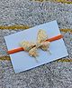 FOLLOW THE NEEDLE Glittered Butterfly Applique Detailed Headband - Beige & Orange