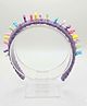 FOLLOW THE NEEDLE  Alphabets Beads Embellished  Hair Band - Purple