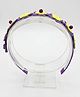 FOLLOW THE NEEDLE Floral Applique Detailed Hair Band - Purple