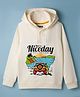 Pine Kids Cotton Knit Sweatshirt Hooded Neck Graphic Print Offwhite 8-9 Years