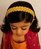CHOKO Pearl & Beads Embellished Hair Band - Gold Cream & White