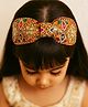 CHOKO Abstract Embroidered Hair Band -Yellow Multi Colour & Golden