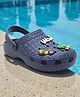 TRV Kids Vehicle & Coconut Tree Applique Detailed Perforated Slingback Clogs - Blue
