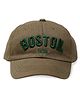 CHILINS Cotton Blend Woven Boston Text Embroidered Baseball Cap - Green - Circumference 45 Cms