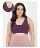 Zelena 95% Cotton 5% Elastane Knit Sleeveless Solid Maternity Padded Maternity Bra - Mauve Rose