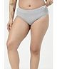 Zelena 95% Cotton 5% Elastane Knit Solid Maternity Hipster Panty - Grey Melange