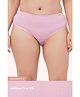 Zelena 95% Cotton 5% Elastane Knit Solid Maternity Mid Rise Hipster Panty - Pink