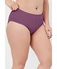 Zelena 95% Cotton 5% Elastane Knit Solid Maternity Hipster Panty - Purple