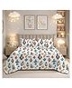 Morado Premium Glace Cotton Quilted 5 Pcs Bedding Set Double Bed Size Bedsheet With Two Pillow Covers And Two Filled Cushions ( 90x100 Inches ) Rocket Man - White
