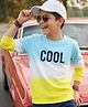 Pine Kids 100% Cotton Knit Full Sleeves Cool Printed Sweatshirt - Light Blue