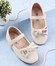 Cute Walk by Babyhug Velcro Closure Ballerina With Bow Applique - Beige